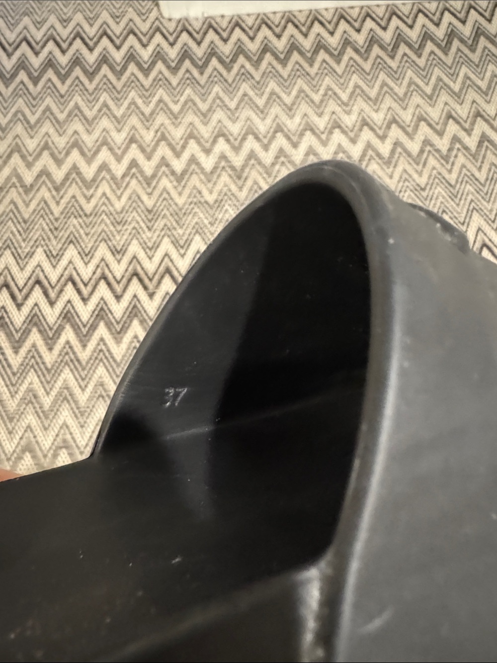 Prada Black Logo Rubber Slides - Picture 6 of 6